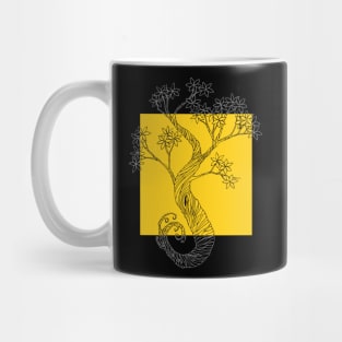 Yellow Square Ink Tree Mug